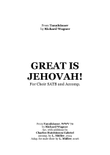 Great is Jehovah! (Wagner) – TTBB Choir & Keyboard with chords