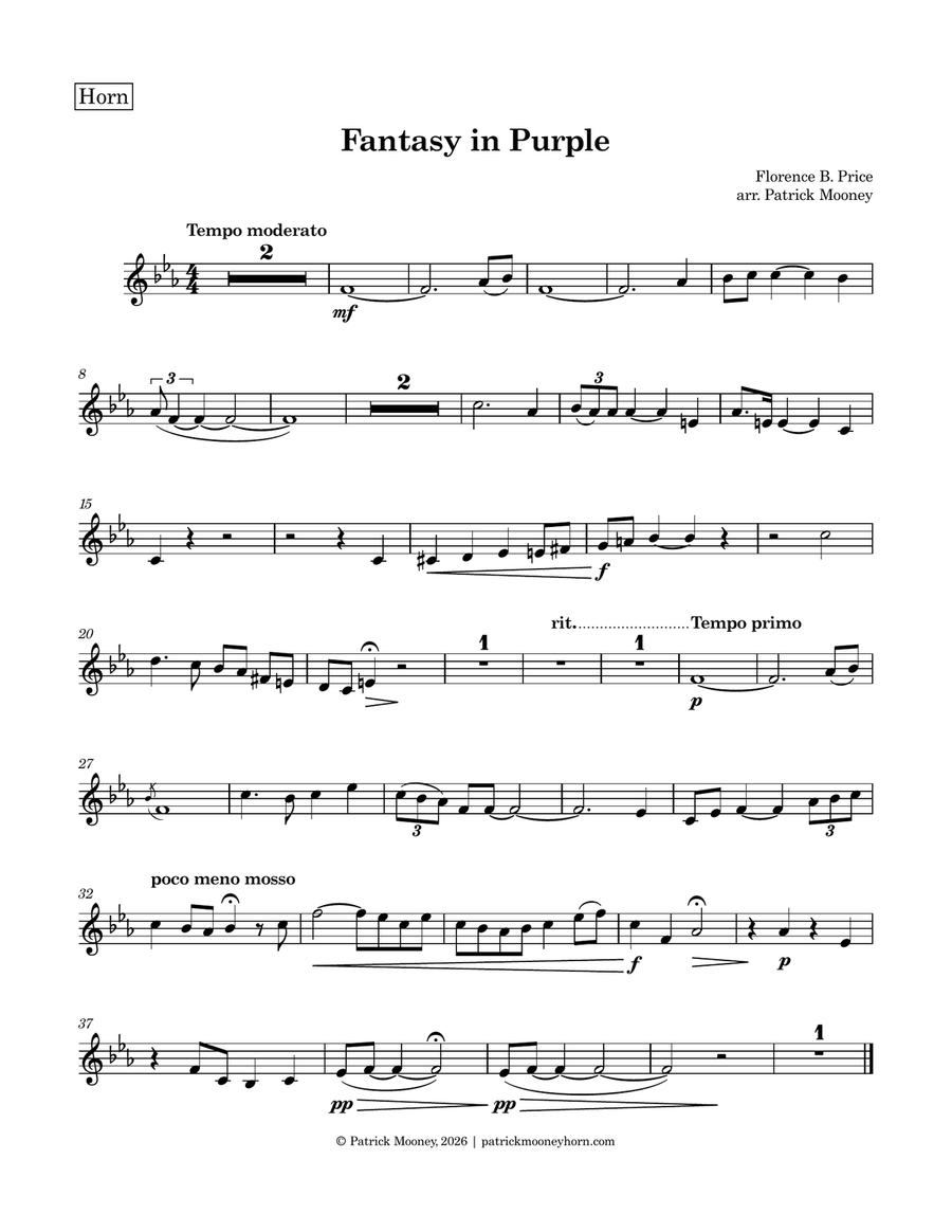 Fantasy in Purple by Florence Beatrice Price Chamber Music - Digital Sheet Music page 3