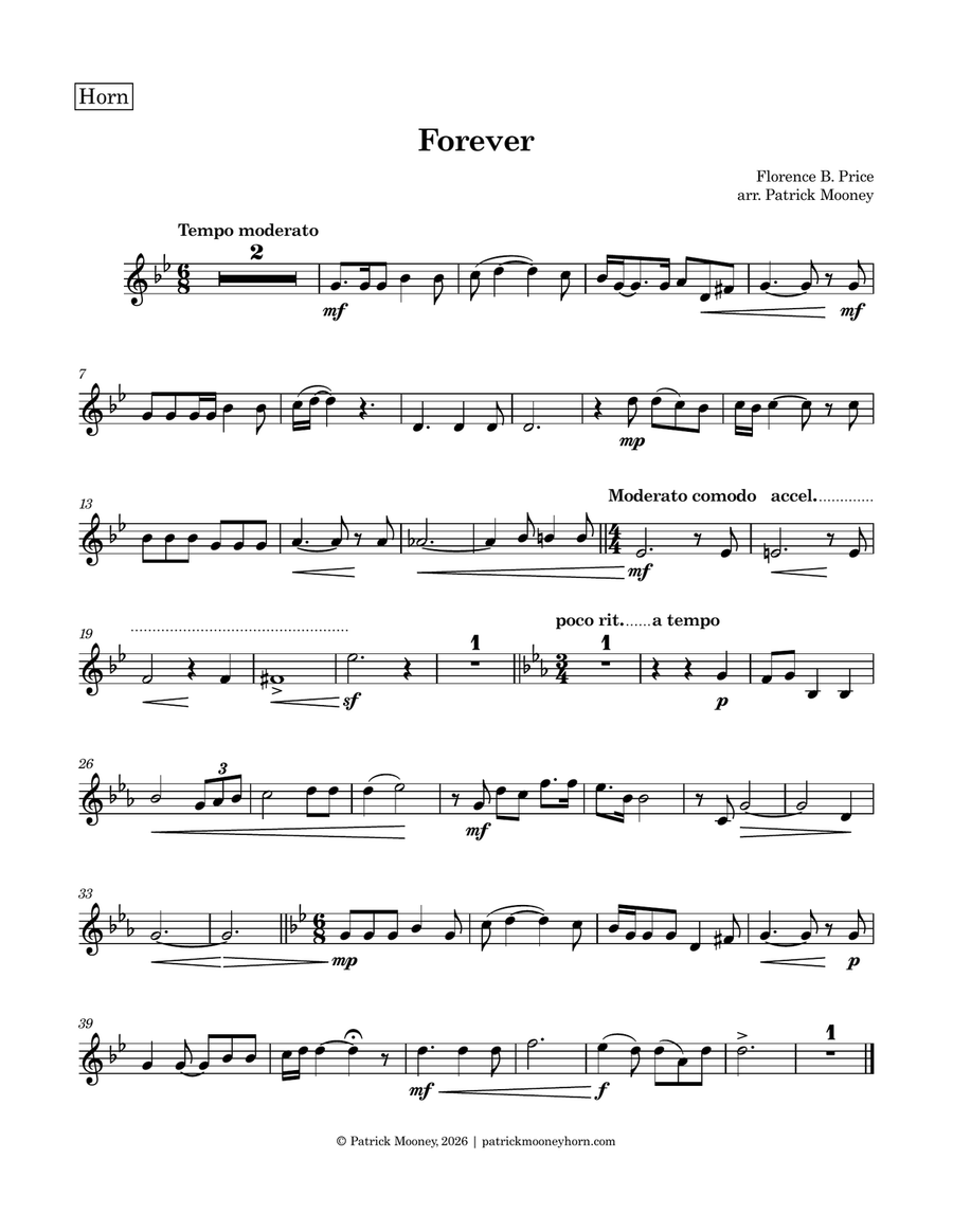 Forever by Florence Beatrice Price Chamber Music - Digital Sheet Music page 3