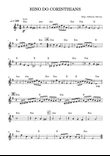 Hino do Corinthians - Partitura melodia com cifra