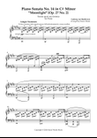 Piano Sonata No. 14 in C# Minor (Op. 27 No. 2) 
