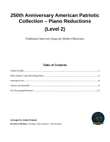 250th Anniversary American Patriotic Collection — Piano Reductions (Level 2)