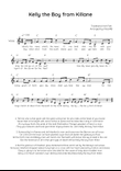 Kelly the Boy from Killane - Voice Lead Sheet in C Easy with Chords and Lyrics