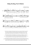 Kelly the Boy from Killane - Voice Lead Sheet in D Easy with Chords and Lyrics