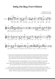 Kelly the Boy from Killane - Voice Lead Sheet in F Easy with Chords and Lyrics