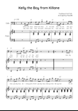 Kelly the Boy from Killane - Cello with Piano in C Easy with Chords and Lyrics