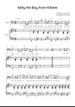 Kelly the Boy from Killane - Cello with Piano in D Easy with Chords and Lyrics