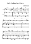 Kelly the Boy from Killane - Flute with Piano in D Easy with Chords and Lyrics