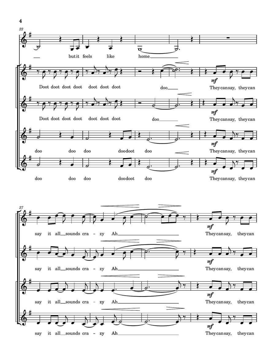 A Million Dreams by Pink SSAA - Digital Sheet Music page 4