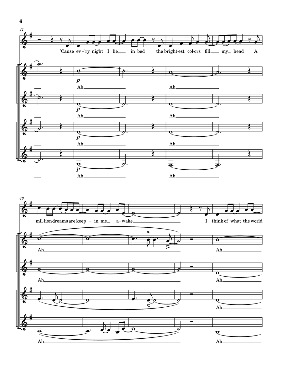 A Million Dreams by Pink SSAA - Digital Sheet Music page 6