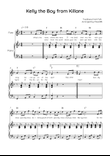 Kelly the Boy from Killane - Flute with Piano in F Easy with Chords and Lyrics