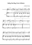 Kelly the Boy from Killane - Trumpet with Piano in F Easy with Chords and Lyrics