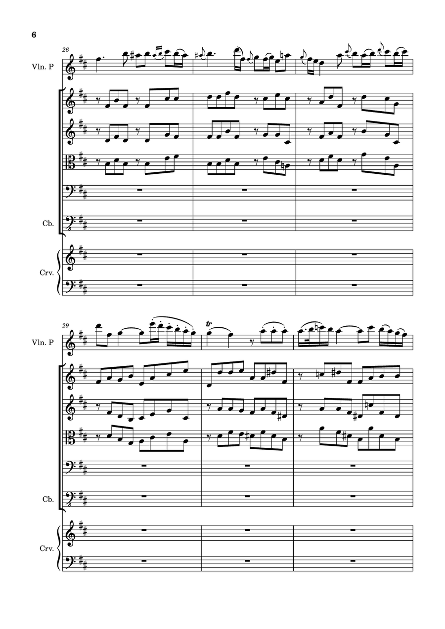 Concerto in B Minor, RV 390, for Violin, Strings and Harpsichord by Antonio Vivaldi String Orchestra - Digital Sheet Music page 6