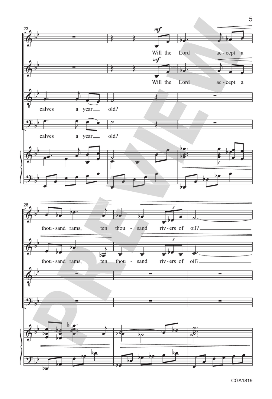 With What Shall I Come Before the Lord (SATB) 4-Part - Sheet Music page 4