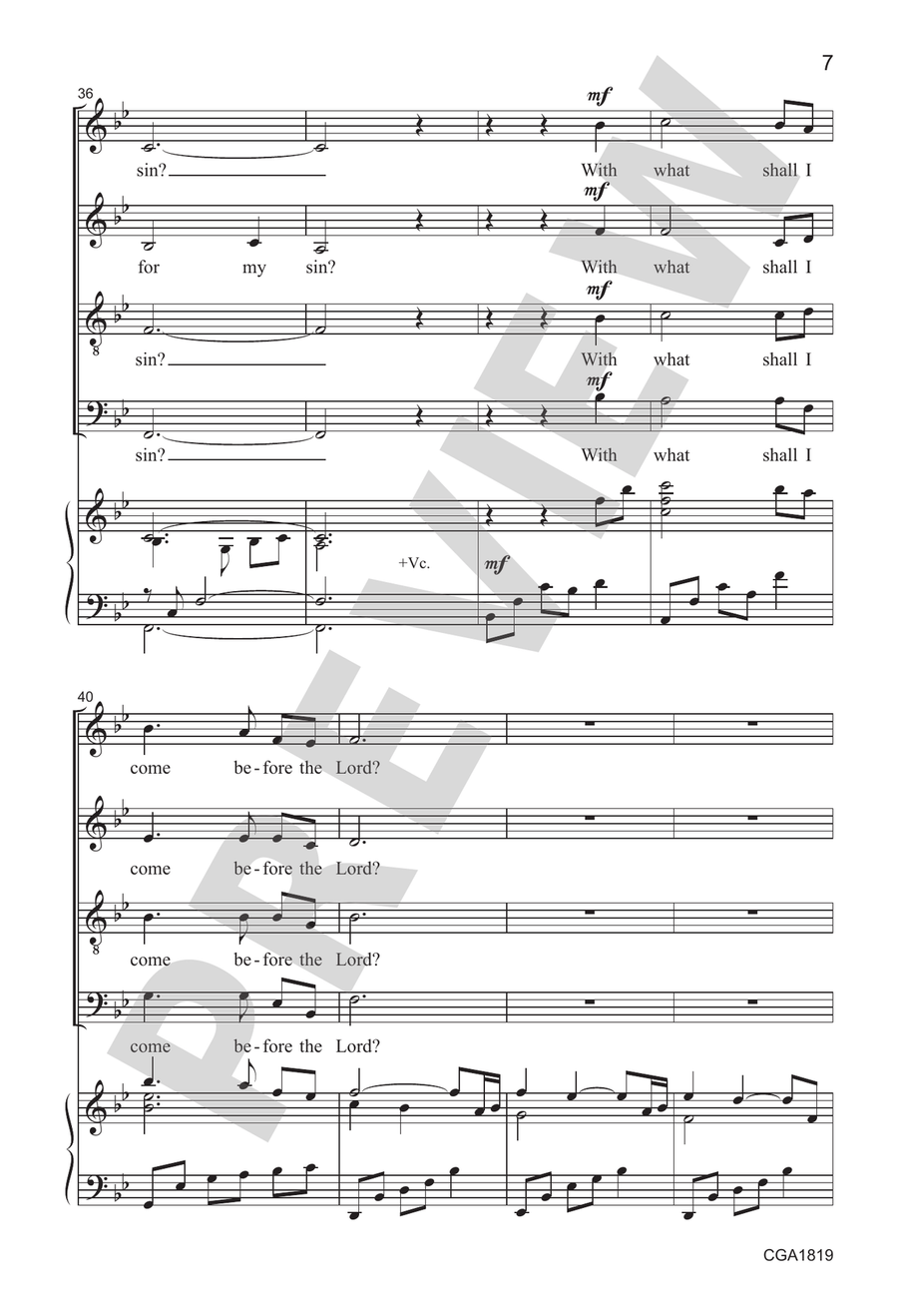With What Shall I Come Before the Lord (SATB) 4-Part - Sheet Music page 5