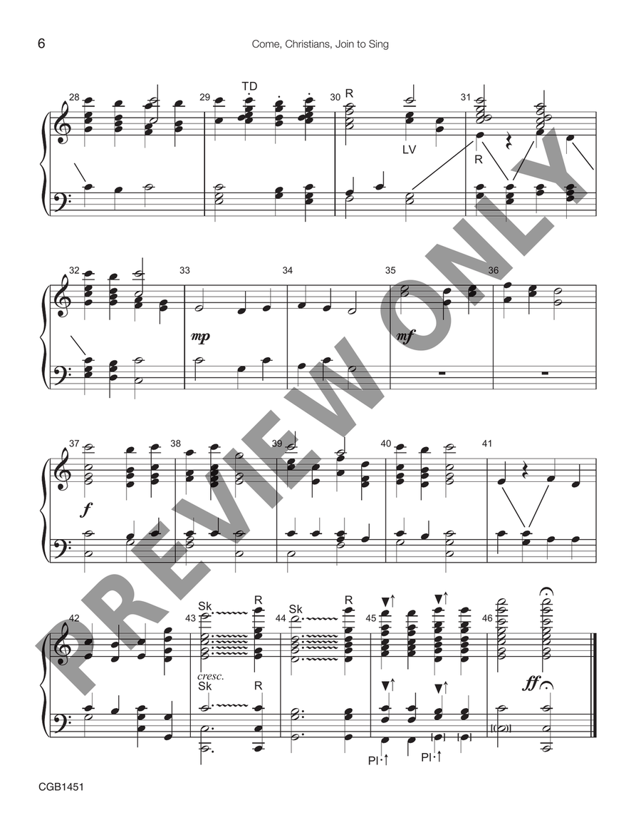 Let Praises Fill the Sky [Inspiring Handbell Selections] (3-5 Octaves) by Johann Cruger 5-Octaves - Sheet Music page 4