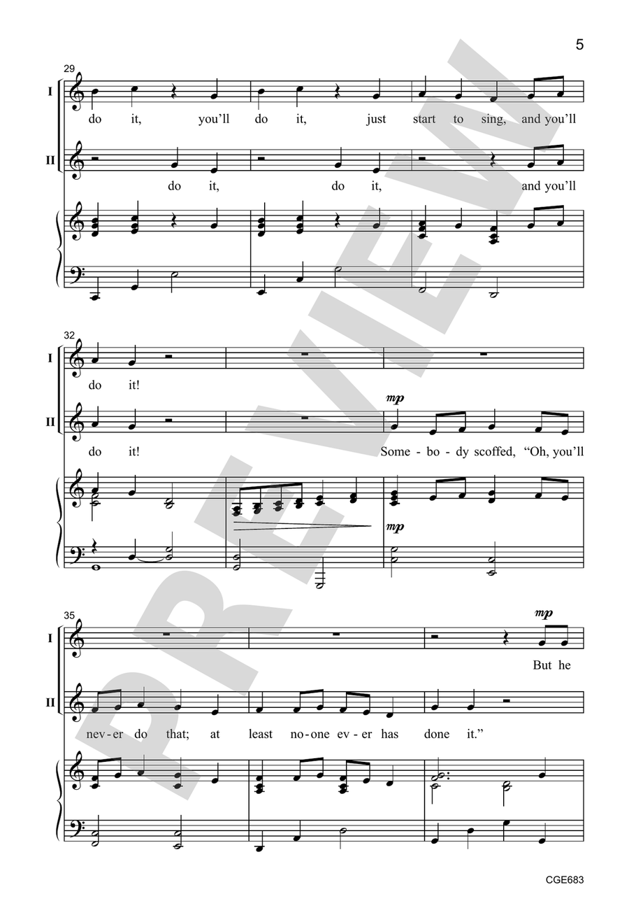 It Couldn't Be Done (Three-part Mixed) by Greg Gilpin 3-Part - Sheet Music page 4