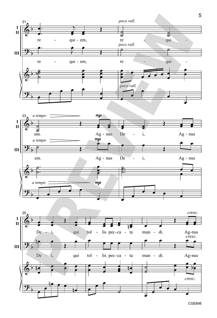 Pie Jesu (Three-part Mixed) by Ruth Elaine Schram 3-Part - Sheet Music page 4