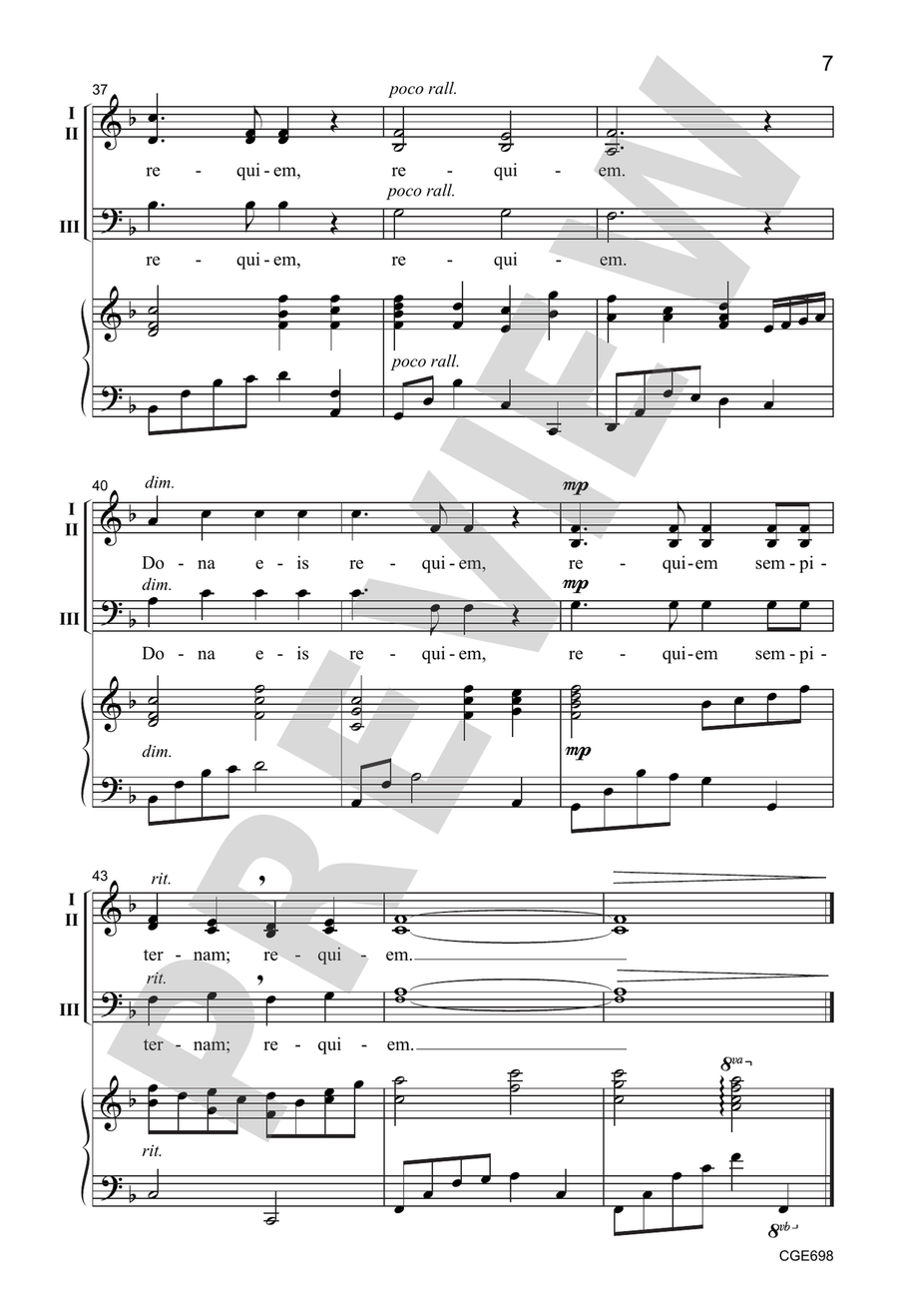 Pie Jesu (Three-part Mixed) by Ruth Elaine Schram 3-Part - Sheet Music page 5