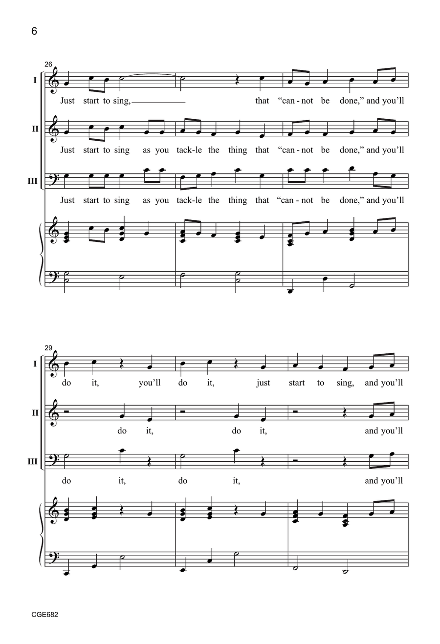 It Couldn't Be Done (Two-part) by Greg Gilpin 3-Part - Digital Sheet Music page 6