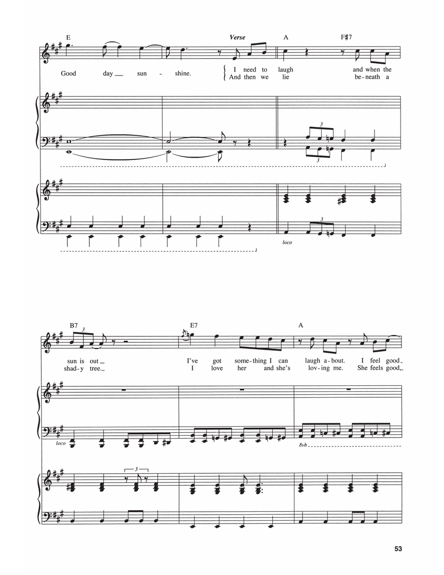 Good Day Sunshine by The Beatles Piano - Digital Sheet Music page 2