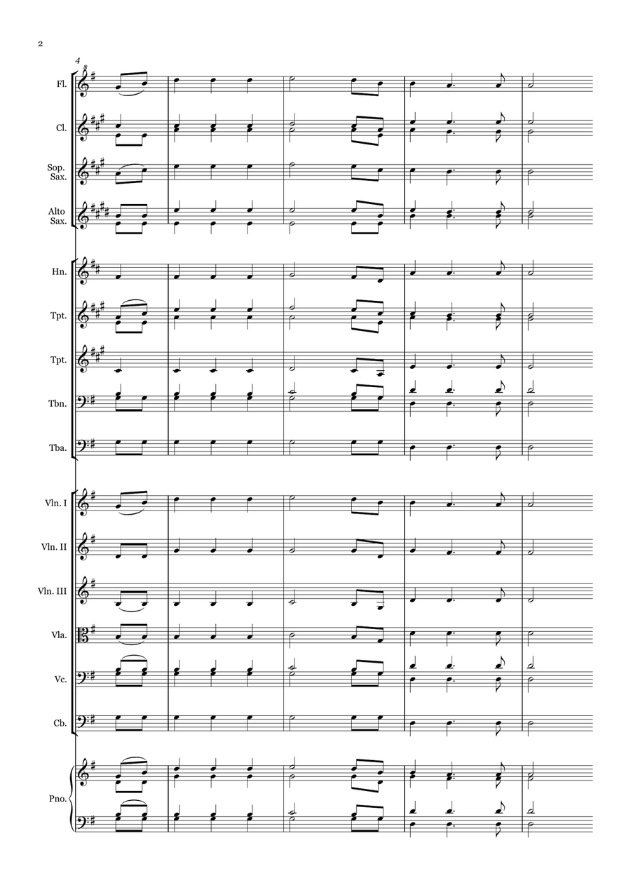 Revive Us Again- for Beginner Orchestra Large Ensemble - Digital Sheet Music page 2