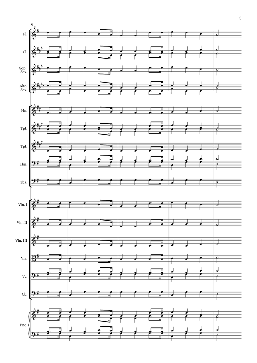 Revive Us Again- for Beginner Orchestra Large Ensemble - Digital Sheet Music page 3