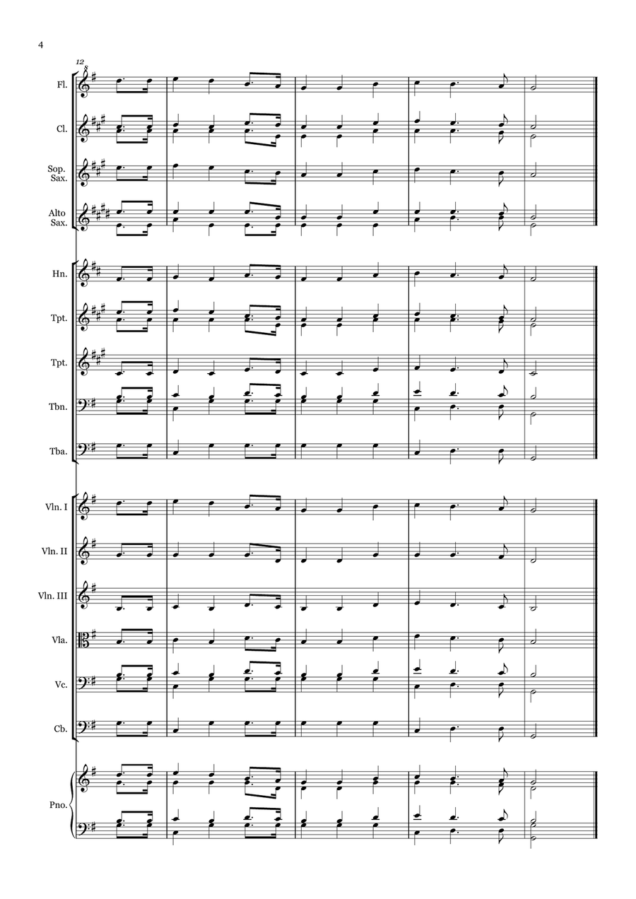 Revive Us Again- for Beginner Orchestra Large Ensemble - Digital Sheet Music page 4