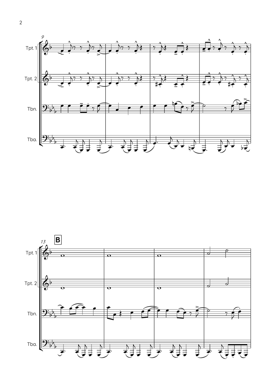 Love Don't Roam Brass Quartet - Digital Sheet Music page 2