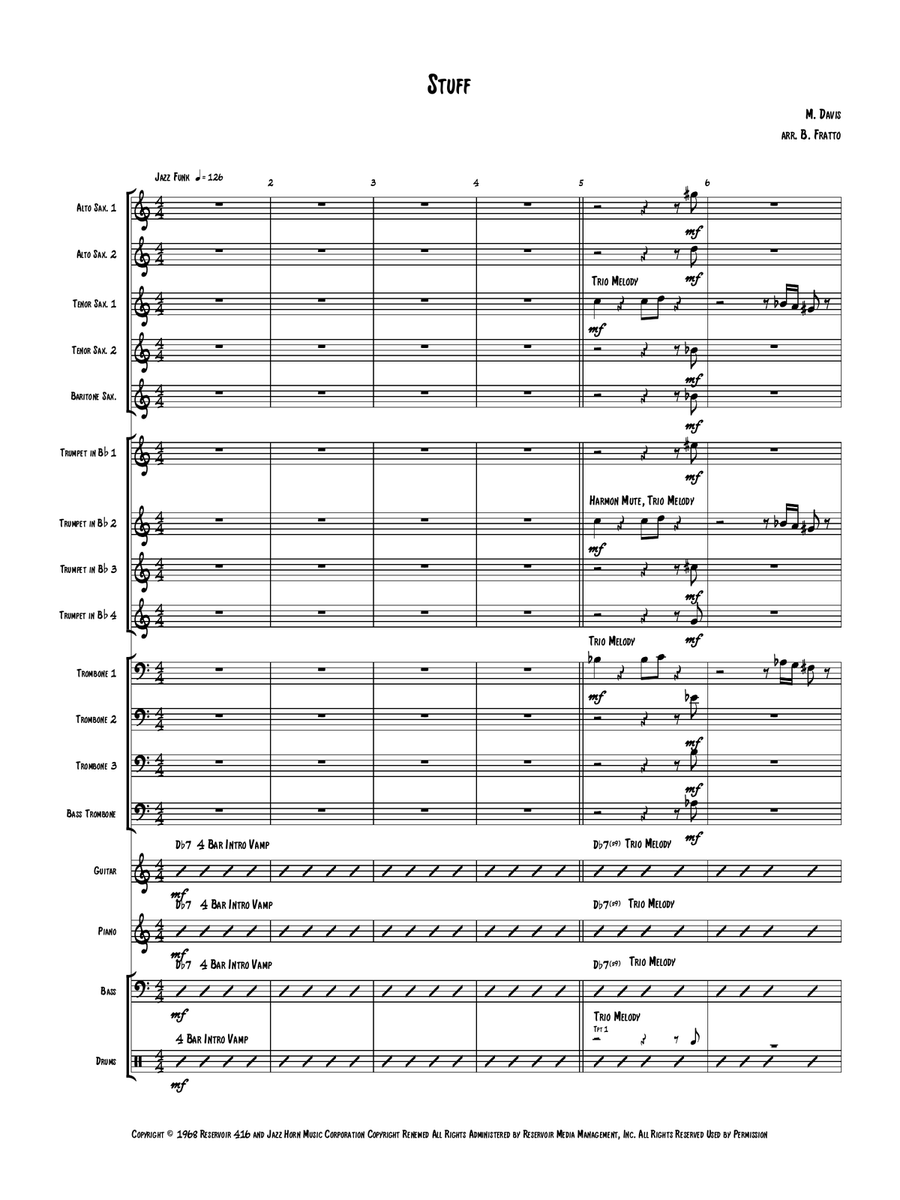 Stuff by Miles Davis Jazz Ensemble - Digital Sheet Music page 3