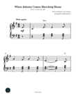 When Johnny Comes Marching Home - Piano Reduction (Note Names Edition)