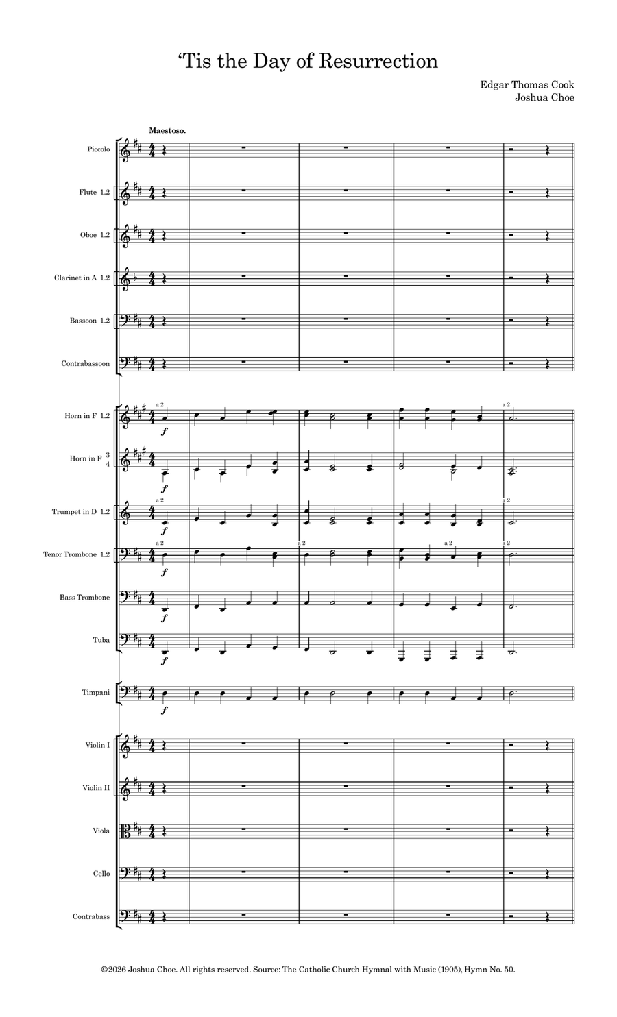 'Tis the Day of Resurrection (Alternative Instrumentation) Full Orchestra - Digital Sheet Music page 3