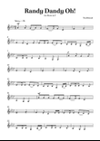 Randy Dandy Oh - Easy French Horn in F minor without chords