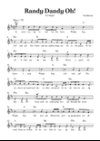 Randy Dandy Oh - Easy Voice in B minor with chords