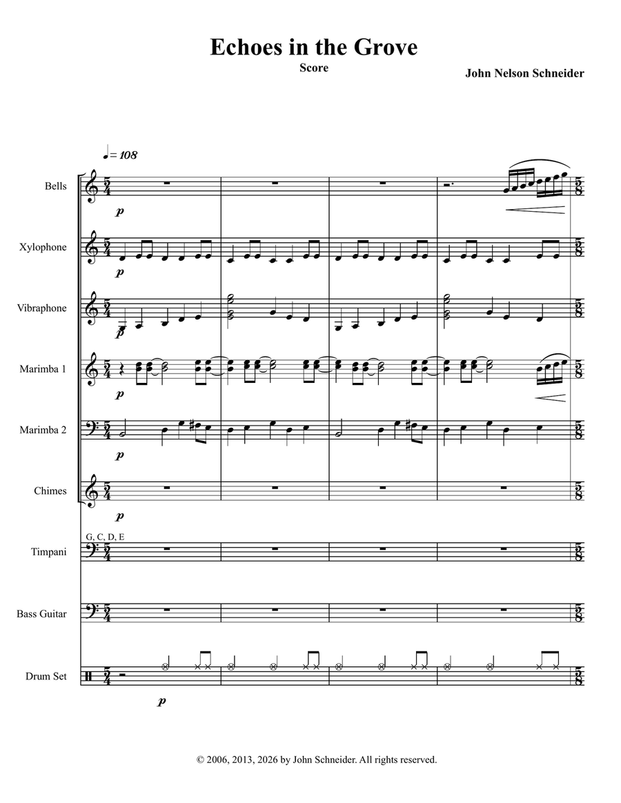 Echoes in the Grove Percussion Ensemble - Digital Sheet Music page 2