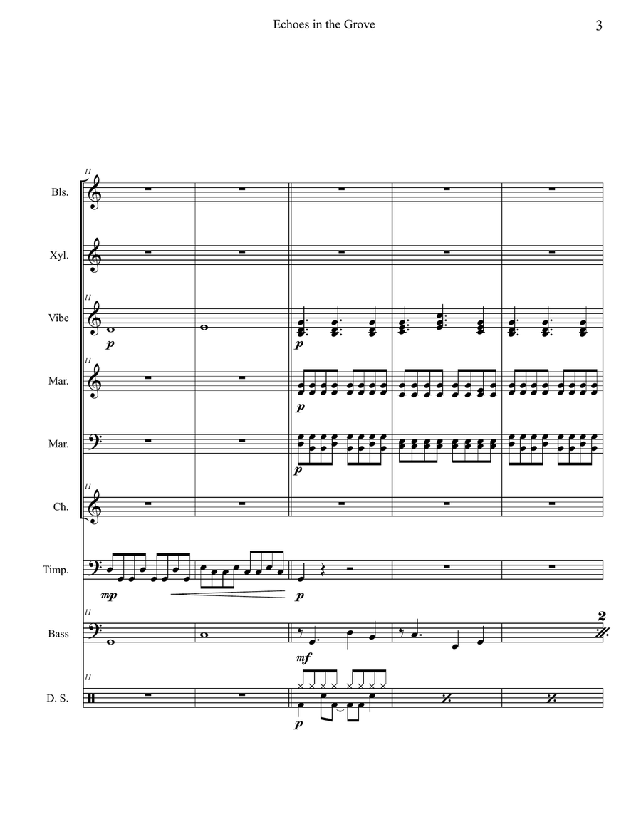 Echoes in the Grove Percussion Ensemble - Digital Sheet Music page 4