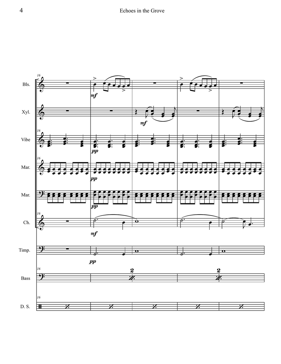 Echoes in the Grove Percussion Ensemble - Digital Sheet Music page 5