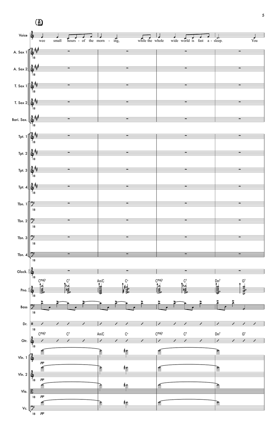 In The Wee Small Hours of The Morning by Frank Sinatra Jazz Ensemble - Digital Sheet Music page 5
