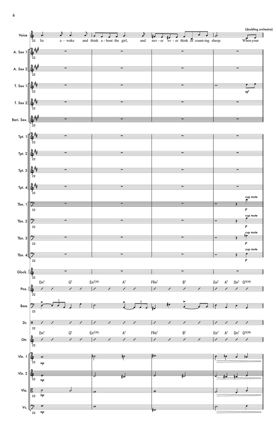 In The Wee Small Hours of The Morning by Frank Sinatra Jazz Ensemble - Digital Sheet Music page 6