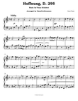 Hoffnung, D. 295 - Schubert (Easy Piano)