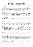 Randy Dandy Oh - Easy Voice in D minor with chords