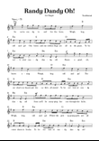 Randy Dandy Oh - Easy Voice in E minor with chords