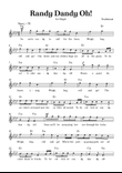 Randy Dandy Oh - Easy Voice in F minor with chords