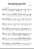Randy Dandy Oh - Easy Voice in Bb minor without chords