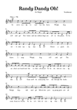 Randy Dandy Oh - Easy Voice in B minor without chords