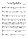 Randy Dandy Oh - Easy Voice in C# minor without chords