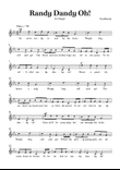 Randy Dandy Oh - Easy Voice in C minor without chords