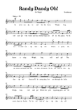 Randy Dandy Oh - Easy Voice in Eb minor without chords