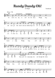 Randy Dandy Oh - Easy Voice in G minor without chords