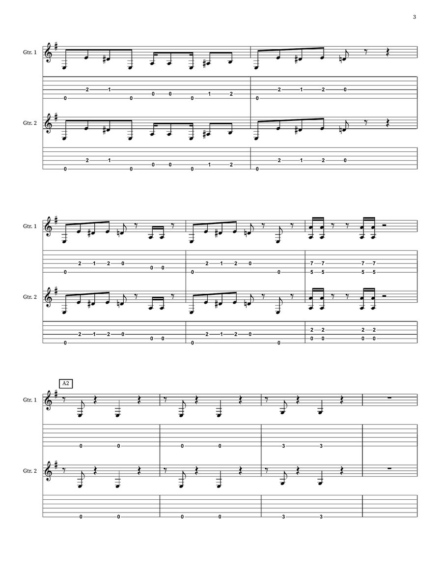 Mr. Blackwell by Kiss Classical Guitar - Digital Sheet Music page 3